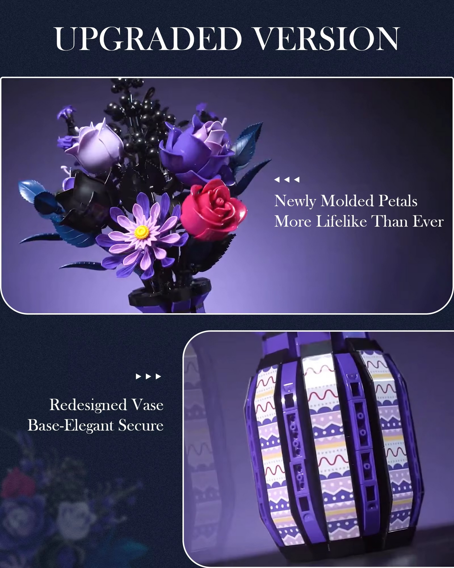Eternal Purple Roses 1218PCS