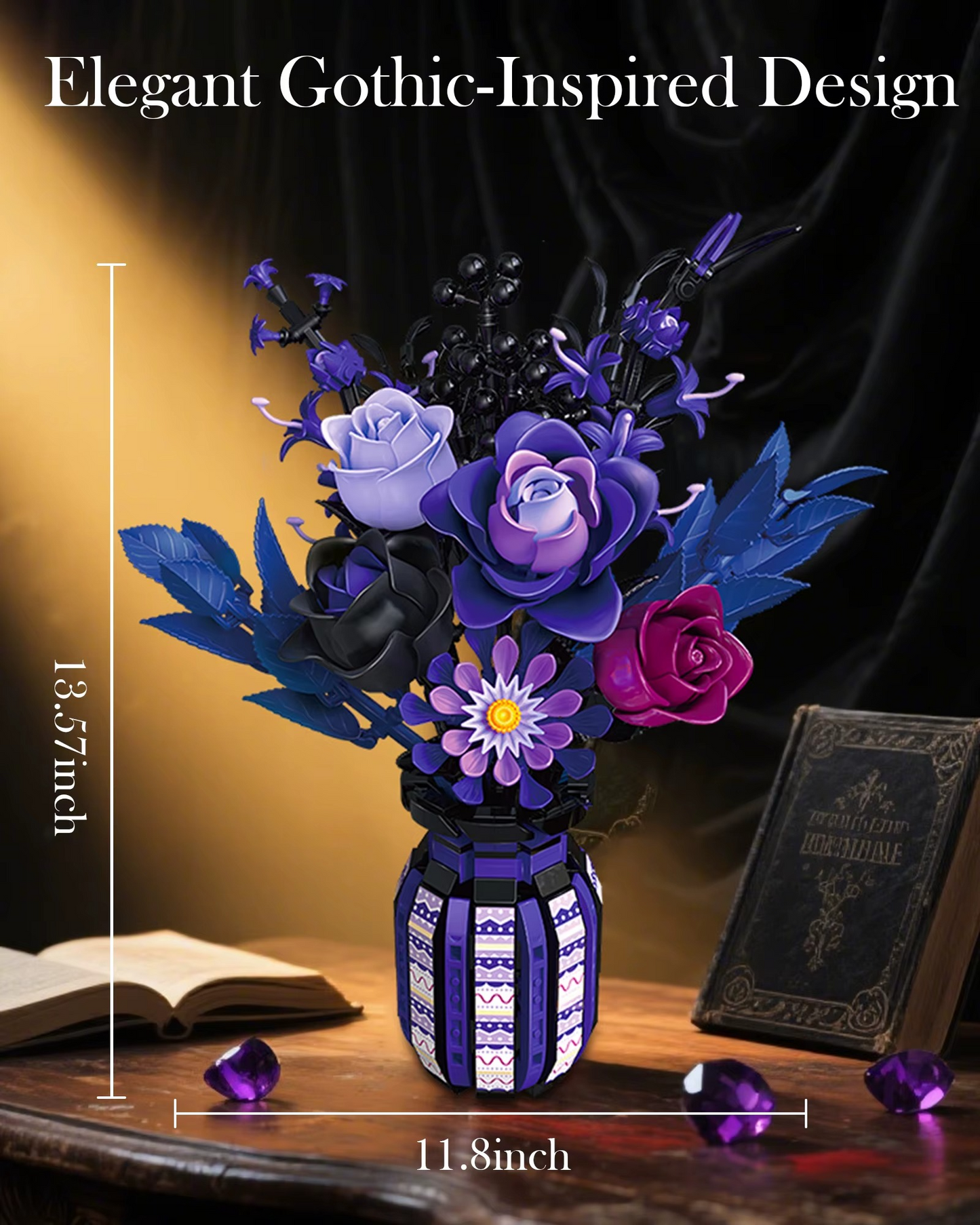 Eternal Purple Roses 1218PCS